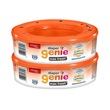 Load image into Gallery viewer, Playtex Diaper Genie Max Fresh Refill Bags with Built-In Antimicrobial, Clean Laundry Scent, Pack of 2 (540 Count)
