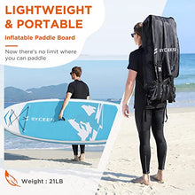 Load image into Gallery viewer, SYCEES 10’10”x30”x6”, 308lbs Capacity, All-Around Inflatable Stand Up Paddle Board - Stable, Versatile, Durable and Lightweight SUP for All Skill Levels (Blue)
