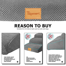 Load image into Gallery viewer, Topmart High Density Foam Dog Steps 4 Tiers,Extra Wide Deep Pet Steps,Non-Slip Pet Stairs,Dog Ramp for Bed,Soft Foam Dog Ladder,Best for Older Dogs Injured,Older Pets,Cats with Joint Pain
