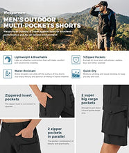 Load image into Gallery viewer, Wespornow Men's-Hiking-Shorts Tactical Shorts Lightweight-Quick-Dry-Outdoor-Cargo-Casual-Shorts for Hiking (Black, X-Large)
