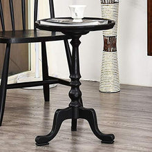 Load image into Gallery viewer, YUMEIGE-Tables Oak Tray Small Round End Table, Rustic Side Table, Solid Wood Mini Side Table, Pedestal Tables/Flower Stand, 3 Colors Coffee Table (Color : Black, Size : 15.3515.3522.04in)
