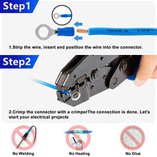 Load image into Gallery viewer, Wire Crimp Connectors 1200pcs, Eventronic Insulated Electrical Wire Terminals, Ring, Spade, Butt, Quick Disconnect, Piggy Back, Bullet Connector, with 18 Size Electric Wire Connectors Kit
