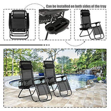 Load image into Gallery viewer, Zero Gravity Chairs Outdoor Lounge Chair Adjustable Recliner Pack 2 with Cup Holder &amp; Pillows for Sunbathing on Outdoor, Patio Beach Pool, Backyard, 32.3 x 26 x 44 Inches, Black
