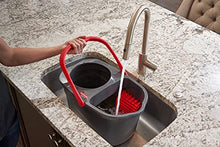 Load image into Gallery viewer, Rubbermaid Microfiber Flat Spin Mopping Floor Care System with Wringer Bucket (2104526), Red
