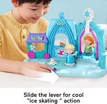 Load image into Gallery viewer, Disney Frozen Arendelle Winter Wonderland by Little People, ice skating playset with Anna and Elsa figures for toddlers and preschool kids
