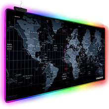 Load image into Gallery viewer, rnairni Extended RGB Gaming Mouse Pad, Extra Large Gaming Mouse Mat for Gamer, Waterproof Office Desktop Mat with 10 Lighting Mode, for PC Computer RGB Keyboard Mouse - 31.5'' x 15in x 4mm(Map)
