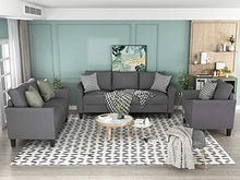 Load image into Gallery viewer, 3 Pieces Living Room Sets, Living Room Furniture Sofa Set Include Armchair Loveseat Couch
