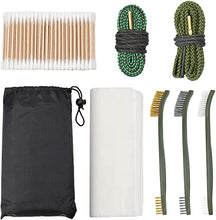 Load image into Gallery viewer, 9mm Gun Bore Snake Cleaning Brushes Universal Gun Cleaning Kits Set for Pistol Rifle Caliber .22.357.38.380 5.56mm Cleaning Swabs Patches with Compact Bag, yuzziko by Sebider
