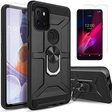 Load image into Gallery viewer, STARSHOP - T-Mobile Revvl 5G Phone Case, With [Tempered Glass Protector Included] Metal Ring stand Shockproof Drop Protection Phone Cover - Black
