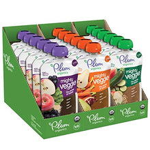 Load image into Gallery viewer, Plum Organics Baby Food Pouch | Mighty Veggie | Variety Pack | 4 Ounce | 18 Pack | Organic Food Squeeze for Babies, Kids, Toddlers
