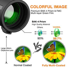 Load image into Gallery viewer, Monocular Telescope - 12X50 High Power 【HD Monocular for Bird Watching】 with Smartphone Holder &amp; Tripod IPX7 Waterproof Monocular Made by Hyper FMC BAK4 Prism &amp; Eco-Friendly Materials
