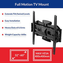 Load image into Gallery viewer, Fleximounts TV Wall Mount Bracket for Most 32-60 Inch Swivel Tilt Full Motion Articulating Long Extension LED LCD Flat Screen VESA 400x400mm
