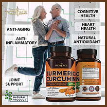 Load image into Gallery viewer, (2-Pack) Turmeric Curcumin with Bioperine 1650mg by New Age. Premium Joint &amp; Healthy Inflammatory Support with 95% Standardized Curcuminoids. Non-GMO, Gluten Free Capsules with Black Pepper
