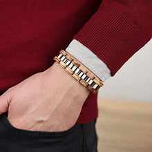 Load image into Gallery viewer, BOBO BIRD Mens Wooden Bracelet Stylish Wood &amp; Stainless Steel Combined Wooden Bangle Jewelry Great Gift for Men (S05-3)
