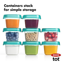 Load image into Gallery viewer, OXO Tot Baby Blocks Food Storage Containers, Teal, 2 Ounce
