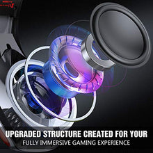 Load image into Gallery viewer, BENGOO V-4 Gaming Headset for Xbox One, PS4, PC, Controller, Noise Cancelling Over Ear Headphones Mic, LED Light Bass Surround Soft Memory Earmuffs for Computer Laptop Mac Nintendo Switch -Red
