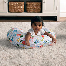 Load image into Gallery viewer, Boppy Original Nursing Pillow and Positioner, Blue Pink Posy, Cotton Blend Fabric with allover fashion
