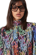 Load image into Gallery viewer, PETER DUNDAS Long Sleeve Multi Coloured Printed TOP, 36IT
