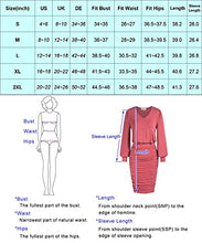 Load image into Gallery viewer, Women's 50s Vintage V-Neck Bodycon Knee Length Tie-Dyed Clubwear Dress Gray Blue L

