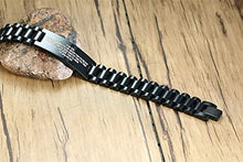 Load image into Gallery viewer, Stainless Steel To My Son Love Dad Courage Inspirational Wristband Link Bracelets, Graduation Birthday Gifts to Son
