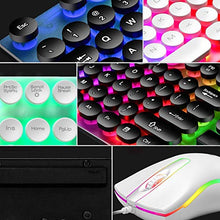 Load image into Gallery viewer, LINASHI Keyboard Mouse Combo, Stylish Wired LED Backlight Mechanical Keyboard Mouse Set Computers Laptops White One Size
