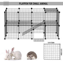 Load image into Gallery viewer, PawHut 36 Panel Pet Playpen Small Animal Cage Metal Wire Indoor Outdoor Portable
