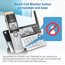 Load image into Gallery viewer, VTech IS8151-3 Super Long Range 3 Handset DECT 6.0 Cordless Phone for Home with Answering Machine, 2300 ft Range, Call Blocking, Bluetooth, Headset Jack, Power Backup, Intercom, Expandable to 12 HS
