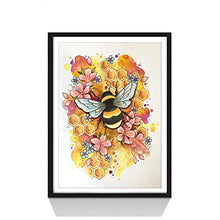 Load image into Gallery viewer, DIY 5D Diamond Painting Full Kits,Crystal Rhinestone Embroidery Pictures Arts Craft for Home Wall Decor Gift，Bumblebee Parts are Drilled Without Frame, 3040Cm
