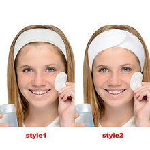 Load image into Gallery viewer, Spa Facial Headband Whaline Head Wrap Terry Cloth Headband 4 counts Stretch Towel for Bath, Makeup and Sport (White)
