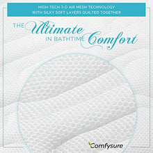 Load image into Gallery viewer, COMFYSURE Bath Cushion for Tub - Extra-Large Full Body Bath Tub Pillow &amp; Non-Slip Spa Bathtub Mat Mattress Pad with Super Thick Breathable 3D Mesh Layers - Great Back Support for Adults (48"x 15")
