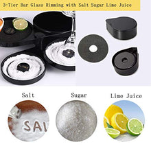 Load image into Gallery viewer, 1 Pack 3 Tier Bar Glass Rimmer for Margarita and Cocktail, Bartender Tool,Salt Box Spice Container

