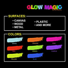 Load image into Gallery viewer, Glow in The Dark Acrylic Paint Set - Self-Luminous Phosphorescent Glowing Neon Paints for Halloween
