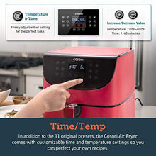 Load image into Gallery viewer, COSORI Air Fryer(100 Recipes, Rack &amp; 4 Skewers),3.7QT Electric Hot Air Fryers Oven Oilless Cooker, 11 Presets, Preheat &amp; Shake Reminder, LED Touch Digital Screen, Nonstick Basket, 1500W, Red
