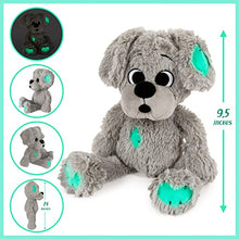 Load image into Gallery viewer, Cute Stuffed Dog with Puppy Superpowers – Glow in Dark Patches for Sweet Dreams &amp; Bedtime Comfort – Perfect Puppy Stuffed Animal Teddy Bear Toy for Boys, Girls – Plush 14 inches (no Batteries Needed)
