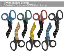 Load image into Gallery viewer, 7.5" EMT Trauma Shears (Various Colors) - Heavy Duty Bandage Scissors, Military-Grade for Doctors, Nurse, Paramedic First Responder and First Aid Emergency Trauma Kits (Black Shears)
