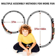 Load image into Gallery viewer, Train Set - 2020 Updated Electric Train Toy for Boys Girls w/ Smokes, Lights &amp; Sound, Railway Kits w/ Steam Locomotive Engine, Cargo Cars &amp; Tracks, for 3 4 5 6 7 8+ Year Old Kids
