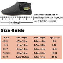 Load image into Gallery viewer, SAYOYO Baby Soft Sole Prewalkers Skid-Resistant Baby Toddler Shoes Cowhide Shoes (12-18 Months, Dark Grey)
