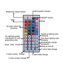 Load image into Gallery viewer, LED Strip Lights,16.4ft Waterproof RGB SMD5050 LED Strips with 44 Key IR Remote Control, Color Changing Tape Light with 12V Power Supply for Room, Bedroom, TV, Kitchen, Desk
