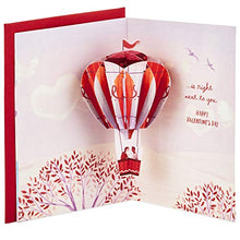 Load image into Gallery viewer, Hallmark Paper Wonder Valentines Day Pop Up Card for Significant Other (Hot Air Balloon Valentine)
