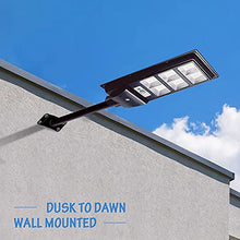 Load image into Gallery viewer, Lysed 120W Solar Street Lights, 6000K LED Street Lights Dusk to Dawn with Motion Sensor, Outdoor Solar Security Light for Parking Lot, Basketball Court, Street, Garden (2 Pack)
