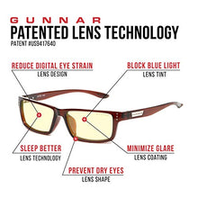 Load image into Gallery viewer, GUNNAR - Gaming and Computer Glasses - Blocks 65% Blue Light - Riot, Espresso, Amber Tint
