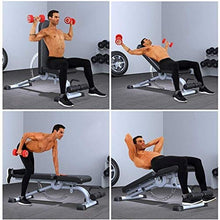 Load image into Gallery viewer, Timtools Weight Bench Adjustable Workout Bench - Professional Commercial Dumbbell Bench Marcy Exercise Utility Bench for Upright, Incline, Decline, and Flat Exercise
