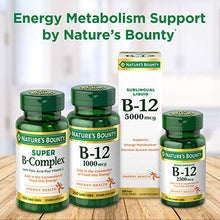 Load image into Gallery viewer, Vitamin B12 by Nature's Bounty, Vitamin Supplement, Supports Energy Metabolism and Nervous System Health, 1000mcg, 200 Tablets
