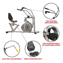 Load image into Gallery viewer, Sunny Health &amp; Fitness Magnetic Recumbent Exercise Bike, 350lb High Weight Capacity, Cross Training, Arm Exercisers, Monitor, Pulse Rate Monitoring | SF-RB4708
