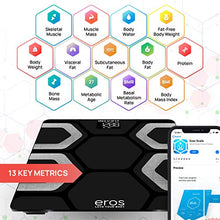 Load image into Gallery viewer, INEVIFIT EROS Bluetooth Body Fat Scale Smart BMI Highly Accurate Digital Bathroom Body Composition Analyzer with Wireless Smartphone APP 400 lbs 11.8 x 11.8 inch (Black)
