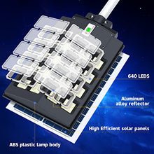 Load image into Gallery viewer, 800W Solar Street Lights Outdoor Waterproof, 80000LM High Brightness Dusk to Dawn LED Lamp, with Motion Sensor and Remote Control, for Parking Lot, Yard, Garden, Patio, Stadium, Piazza
