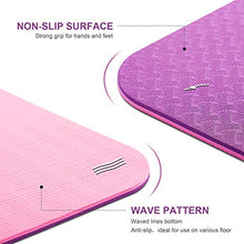 Load image into Gallery viewer, Smartor 6mm Extra Thick Yoga Mat for Women, Non-Slip Exercise &amp; Fitness Mat with Carrying Strap, High Density Workout Mat for Yoga, Pilates &amp; Floor Exercises, 72" x 24" x 1/4", Purple
