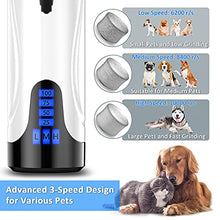 Load image into Gallery viewer, YABIFE Dog Nail Grinder and Clipper, Dog Nail Trimmer, Super Quiet Dog Nail File, Pet Nail Grinder with Dog Nail Scissor, for Small Large Dogs Cats Claw Care &amp; Grooming,3 Speeds, 3 Grinding Wheels
