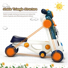 Load image into Gallery viewer, BABY JOY Sit-to-Stand Walker, 3 in 1 Baby Walker, Ride on Car, Game Panel, Kids Multifunctional Activity Center w/Lights, Music, Cute Toys, Educational Push Pull Learning Walker for Toddlers (Blue)
