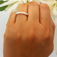 Load image into Gallery viewer, Dazzlingrock Collection 0.60 Carat (ctw) 14K Princess &amp; Baguette Diamond Ladies Wedding Stackable Band, White Gold, Size 6.5

